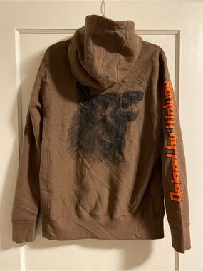 Raised By Wolves “Guardian” AOP Cotton Hoodie Men’s Med Olive Brown Canada